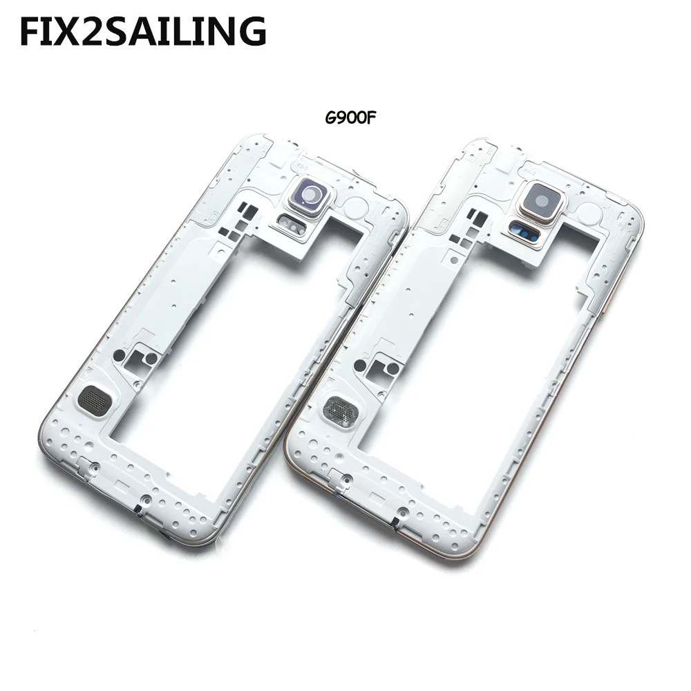 

New Middle Back Frame Chassis Plate Bezel Back Housing For Samsung Galaxy S5 i9600 G900F G900M G900H G900P