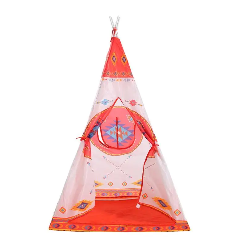 Большой национальный стиль холст вигвама дети вигвама с Оранжевый индийский Играть Палатка дом Дети типи Tee Pee палатка игровой дом - Цвет: A