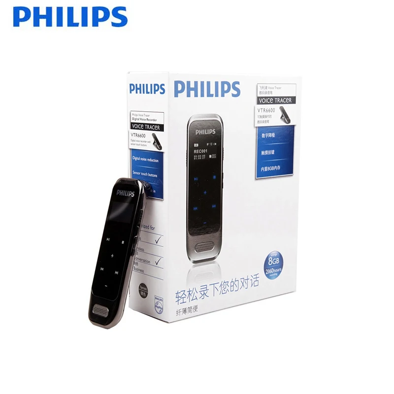 Оригинальный диктофон PHILIPS для Звукозаписи С usb кабелем беспроводным микрофоном