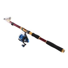 New 3.0M 3.6M FISHING ROD AND REEL SET Rod Combo Carbon Telescopic Fishing 24 ton carbon fiber and E-Glass Corrosion resistant