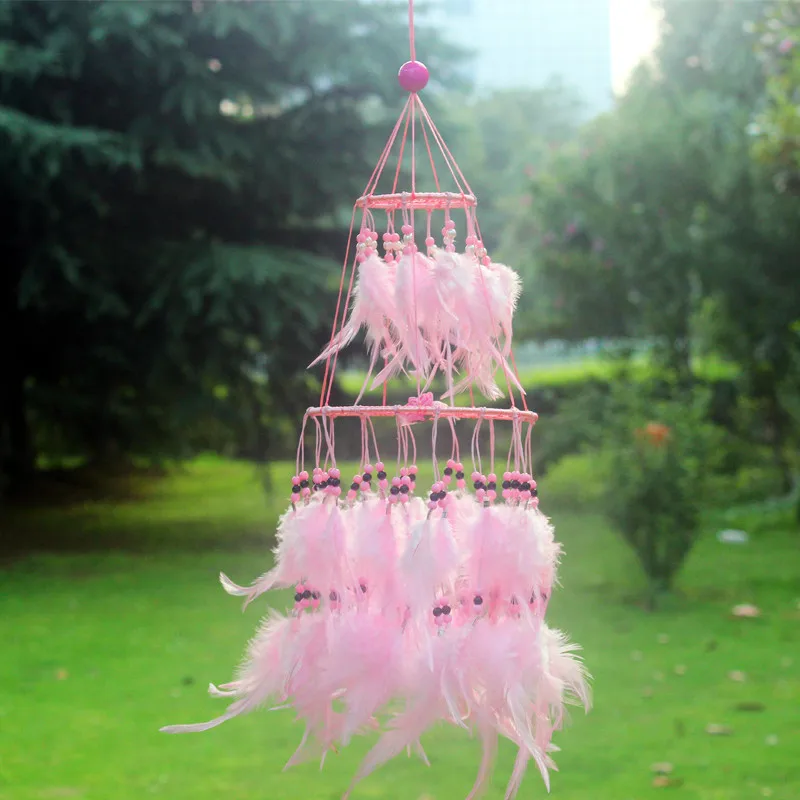 Artistic Hot double Dream Catcher Home Decor Feather ...