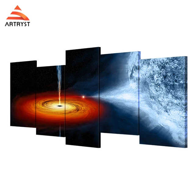 Artryst Nebula Outere Star Digital Picture 5 Pieces Canvas Artryst Nebula Outere Star Digital Picture 5 Pieces Canvas Printing Framed Wall Art For Dining Room