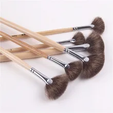 6 шт./набор, деревянные стержни, акриловые кисти для рисования, смешанные волосы, веер, shpe, кисть для рисования маслом, ручки, студенческие товары для рукоделия, материал для рисования