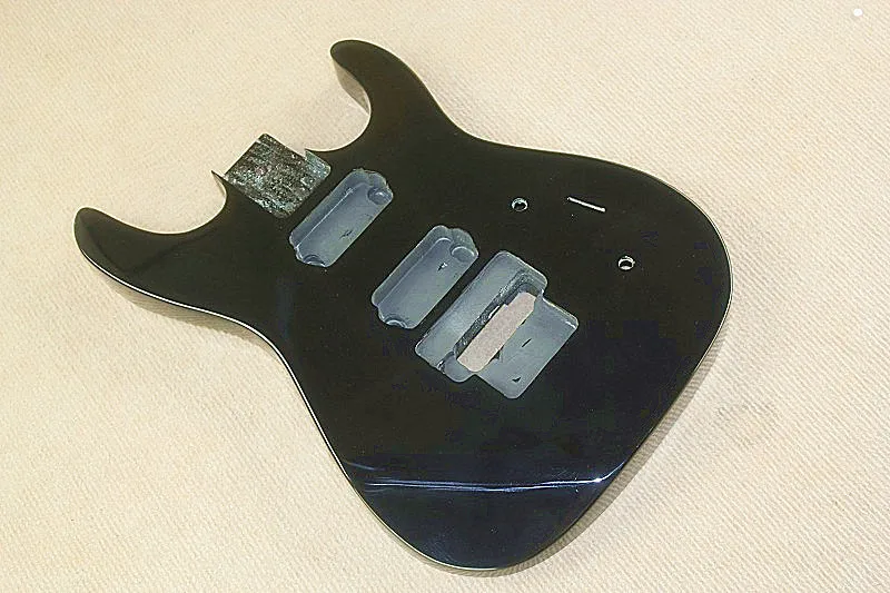 

Factory Black Mahogany Electric Guitar Body,You Can DIY Patterns with the pickups,offering customized as to request