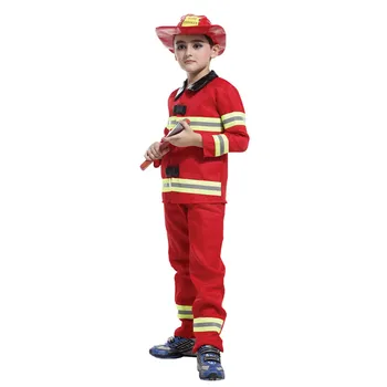 

Halloween fireman kids costumes children cost Carnival Purim Party fancy dress fireman boys child Cosplay stage clothes
