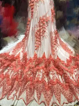 

Embroidered Net Fabric with beads With super Quality David-2.2514 African Tulle Lace Fabric For party Dress