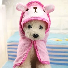 Мультяшное банное полотенце для домашних животных, забавное одеяло для собак, кошек, супервпитывающий банный халат для щенков, Йоркцев, костюм, одежда для чихуахуа, код P250