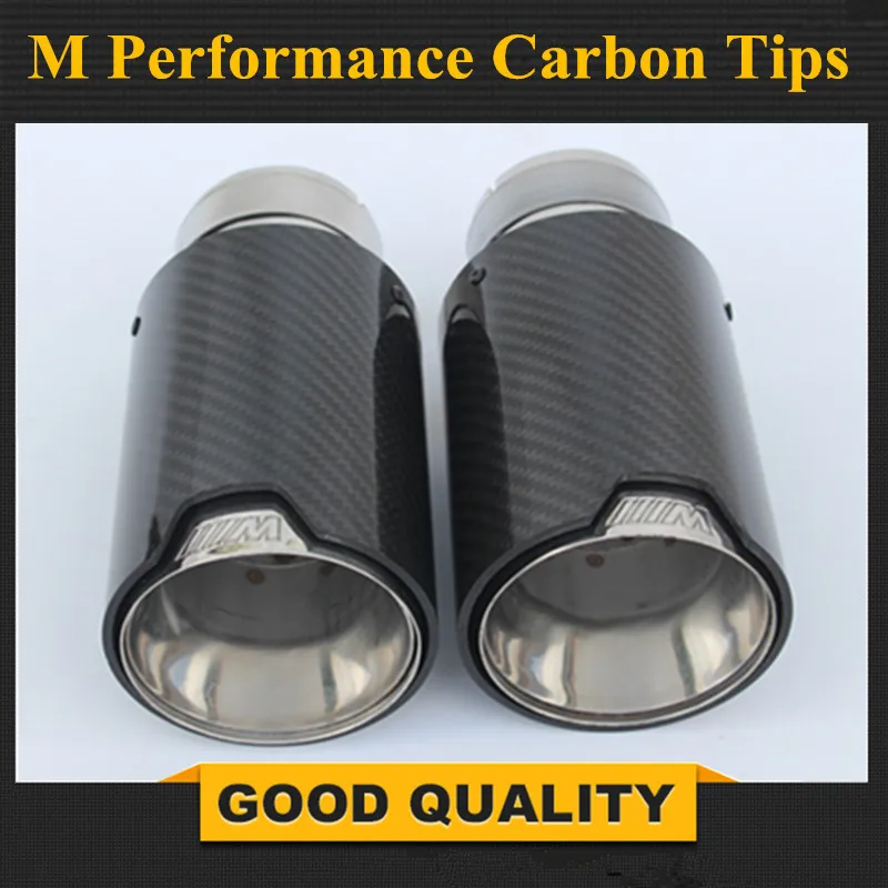 

Car Styling M Label Performance Car Akrapovic Carbon Fiber Exhaust End Muffler Tips Pipes For BMW Carbon Exhaust Tip muffler tip