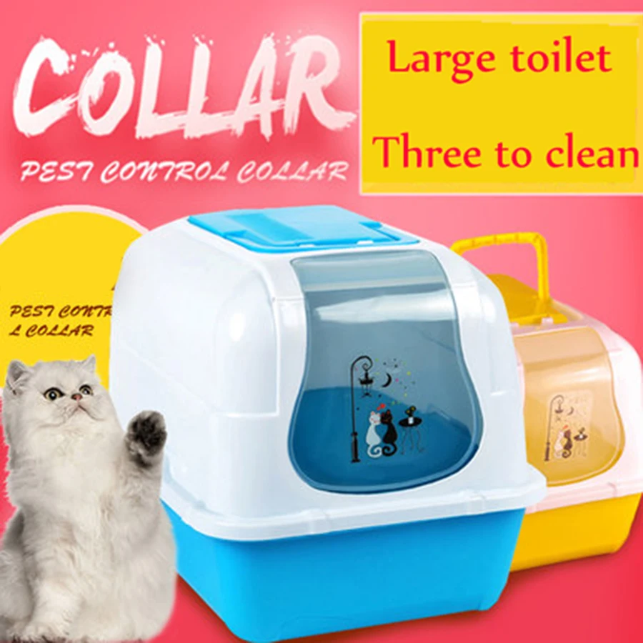 

Pets Cat Bedpan Semi Closed Toilet Litter Box Pet Large Plastic Tray Toilet Training Cats Kuwety Dia Kota Pet Supplies 90Z2034