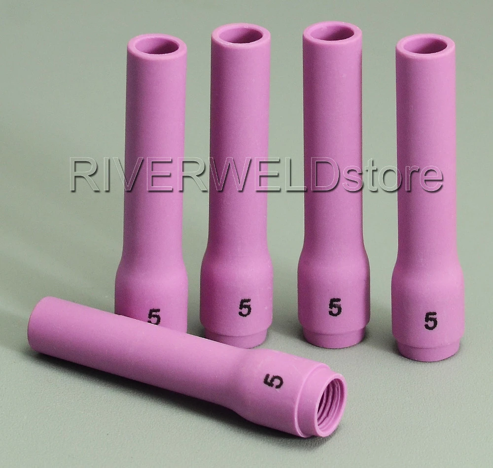 5pcs TIG Long Alumina Ceramic Nozzle Cup for TIG Welding Torch Accessories