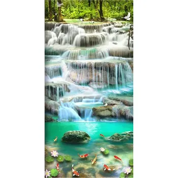 

5D DIY Diamond embroidery landscape Diamond Painting Cross Stitch waterfall painting rhinestone Needlework Home Decorative