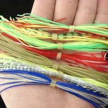Hot 12 Bundles 13cm Length Fly Tying Rubber Threads Skirts Silicone Straps for Flies Lures Beard wire Making Random Mixing Color