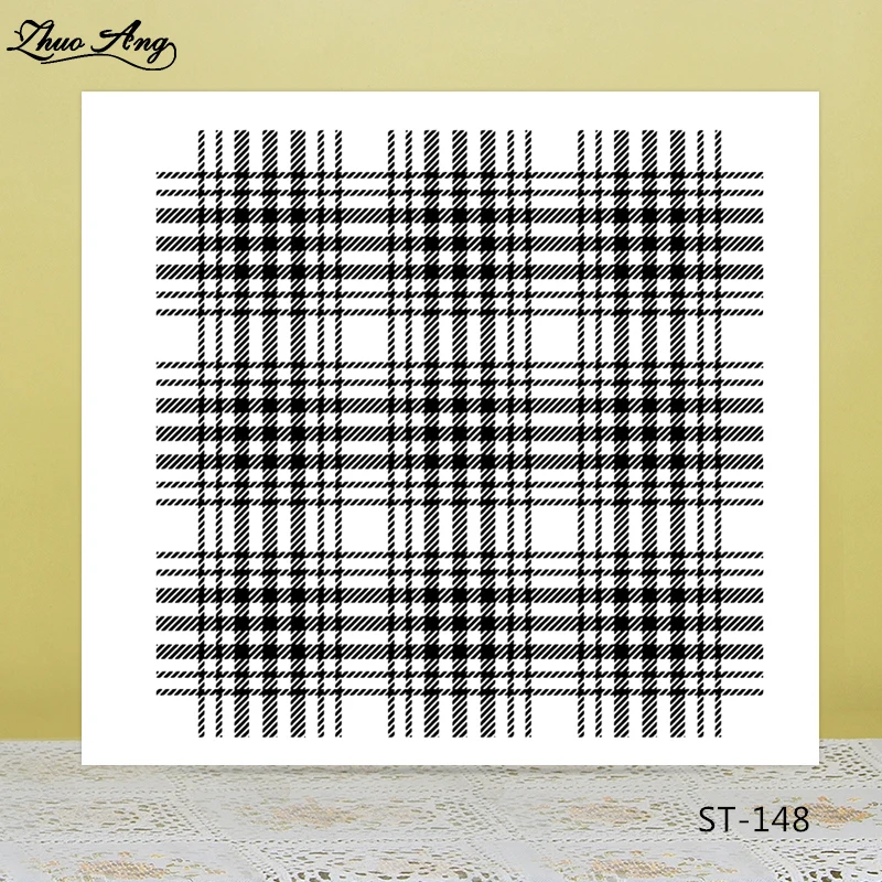 

Plaid Transparent silicone Stamp for DIY Scrapbooking/Photo Album Decorative Card Making Clear Stamps Supplies