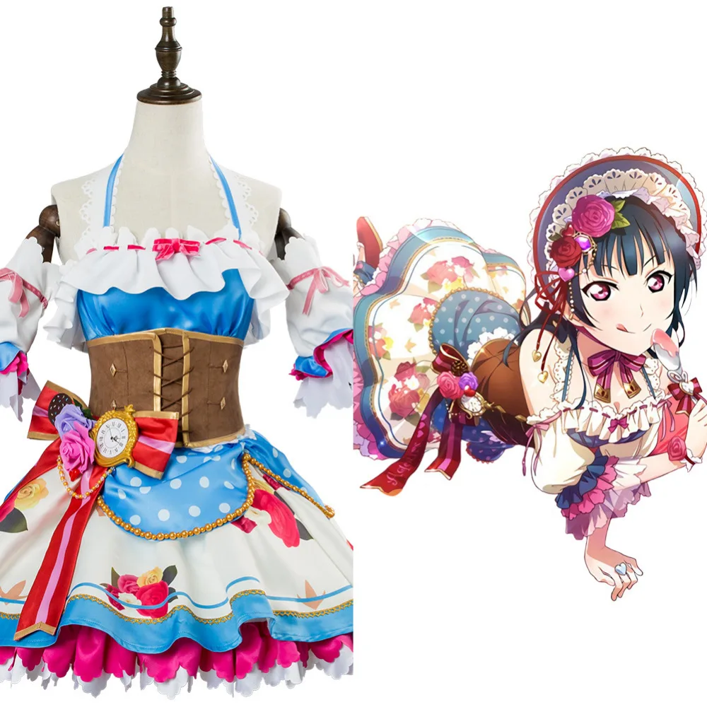 Tsushima Yoshiko Косплей Love Live Sunshine Aqours Valentines Awake Idolized Косплей Костюм