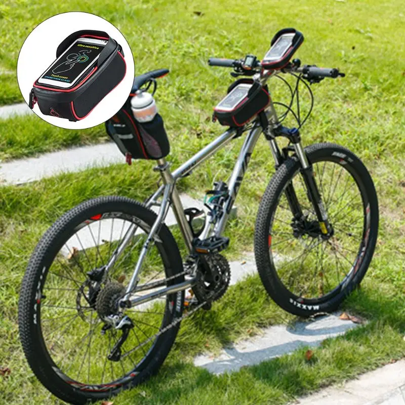 Велосипедный водонепроницаемый Сенсорный Экран езда спереди вынос руля сумка, чехол для телефона держатель Горный Велосипедное