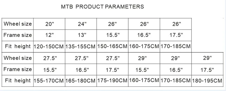 frame size