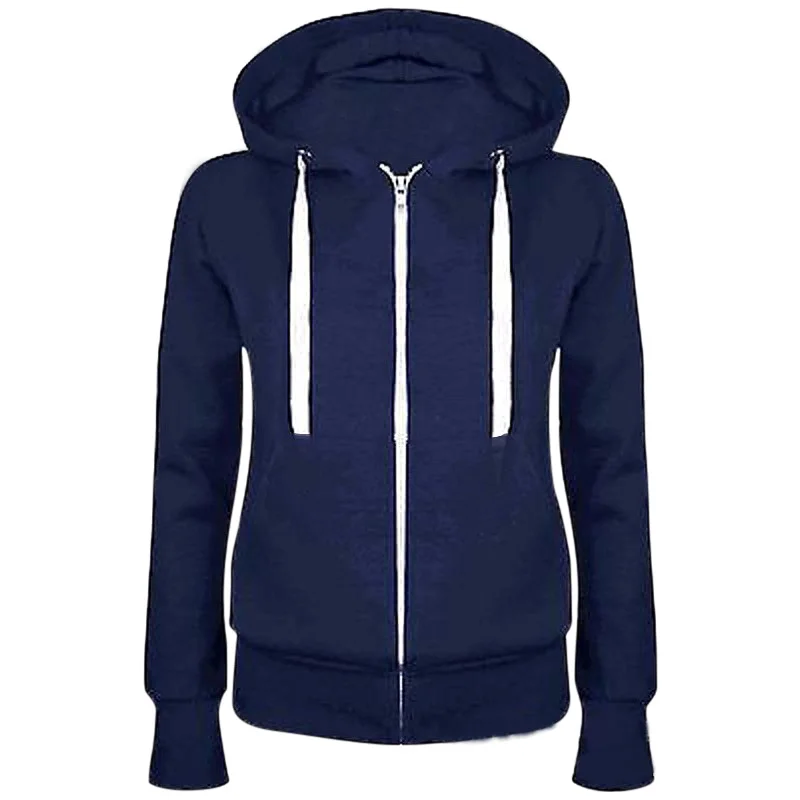 

Hot Women Plush Zip Up Hoodies Sweatshirt Hooded Long Sleeve Autumn Winter Coat Tops SMA66