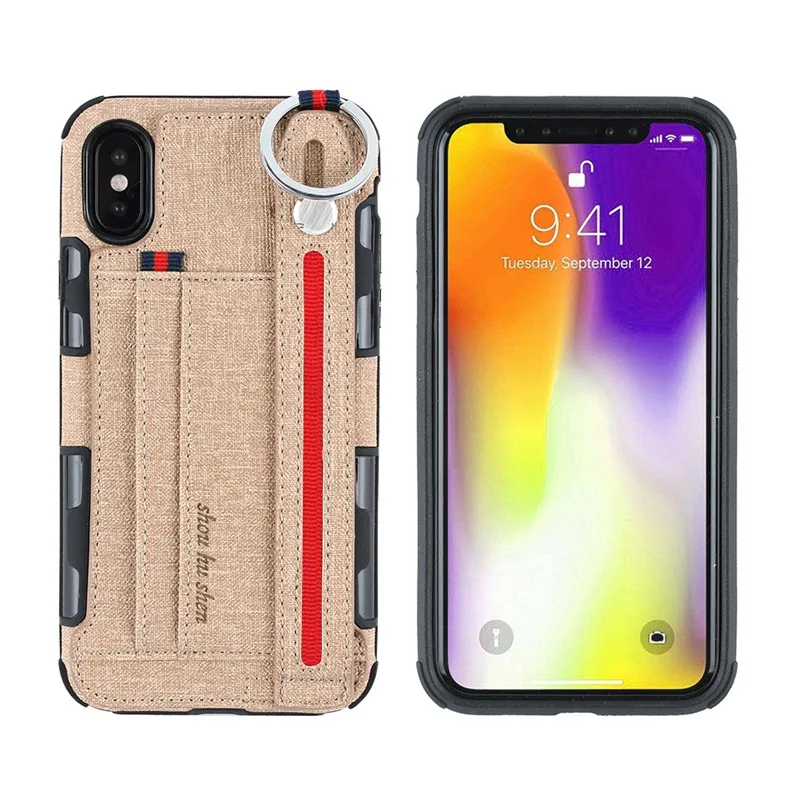 

Luxury Case For iPhone X XS MAX XR Case Credit Card Hanging Ring Holder Stand Wallet Case For iPhone 7 8 Plus 6 6s Plus Cover