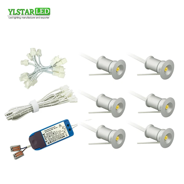 

2018 new design AC85-265V recessed 6x1W mini Led Spotlight set, 2 years warranty