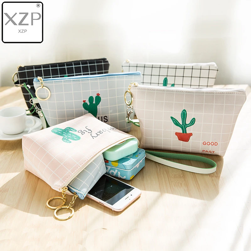 

XZP Cute Portable Travel Cosmetic Bag Women Make Up Bag Zipper Makeup Organizer Plant Storage Pouch Toiletry Wash Beauty Box