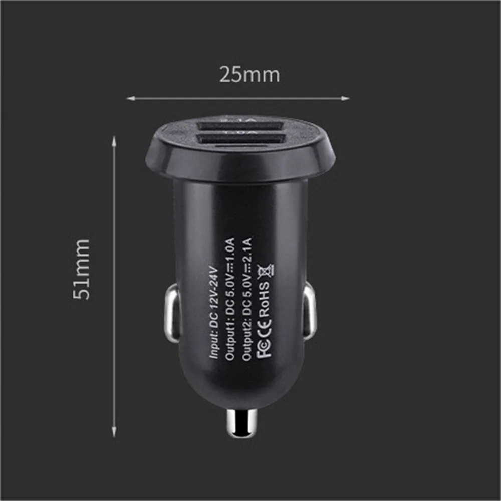 12V ~ 24V DC автомобильный Грузовик Авто двойной 2 Порт USB мини зарядное устройство