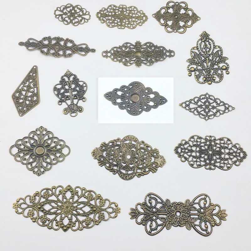 Филигранные обертывания металлические амулеты для украшение для скрапбукинга DIY ювелирные изделия металлические ремесленные обертывания