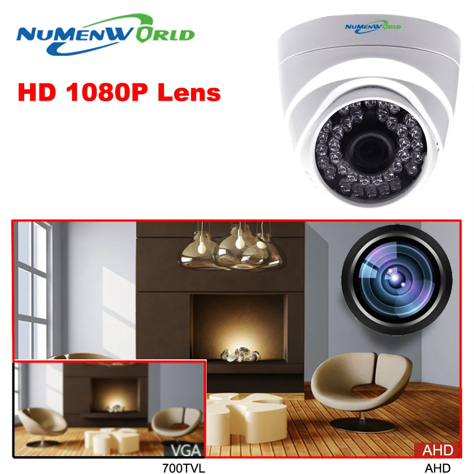 IMX323 2.0MP HD AHD 1080P 3000TVL купольная камера широкоугольная видеонаблюдения с