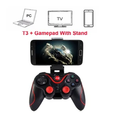 Wireless Joystick Bluetooth 3.0 T3 Gamepad Gaming Controller Gaming Remote Control for Tablet PC Android Smartphone With Holder