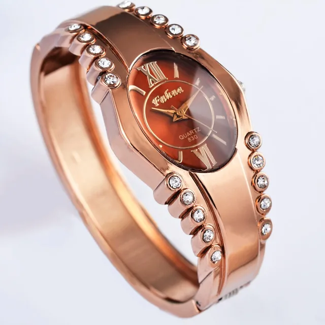 Fuahua Brand Luxury Rhinestone Wristwatches Fashion Rose Gold Bracelet Watch Wom Fuahua Brand Luxury Rhinestone Wristwatches Fashion Rose Gold Bracelet Watch Wom