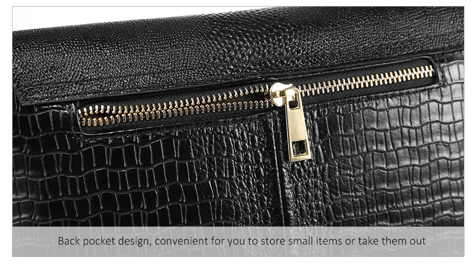 genuíno com crocodilo impressão bolsa de moda