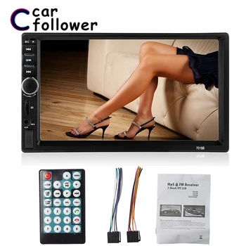 

Radio Car 2 Din MP5 Player 7018B Touch Screen 2Din Autoradio With Rearview Camera Bluetooth FM AUX USB Mirror Link For Phone