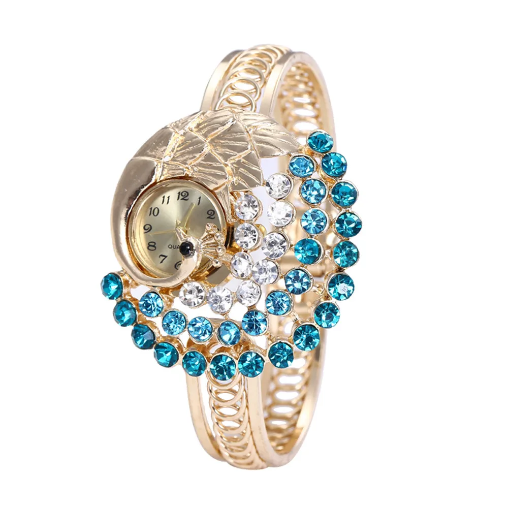 

Best Luxury Women Round Full Rhinestone Bracelet Watch Exquisite Small Dial Analog Quartz Movement Wrist Watch Girl Gift Clock#W