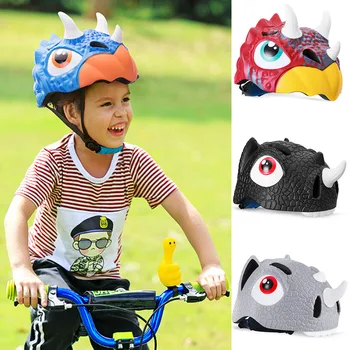 

Adjustable Kids Bicycle Helmet Cartoon Dinosaur Outdoor Protective Gear Boys Girls Skateboard Cycling Caps Balance Safety Helmet