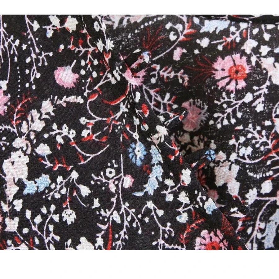 Boho blouse 2017 autumn cotton & rayon floral print blouses Vinatge V-Neck lantern long Sleeve Bohemia women blouses Hippie TOP