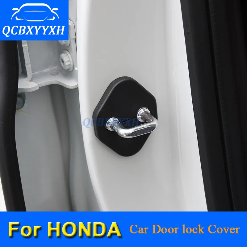 4 шт. Автомобильный Дверной замок Защитная крышка для Honda CRV VEZEL HRV Accord CITY FIT CIVIC JADE JAZZ отделка дверного замка авто Крышка