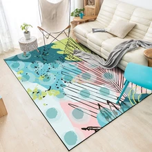 Розовый синий ковер в виде листа, геометрической формы для гостиной, детской спальни, коврики и ковры, коврики для компьютерного стула