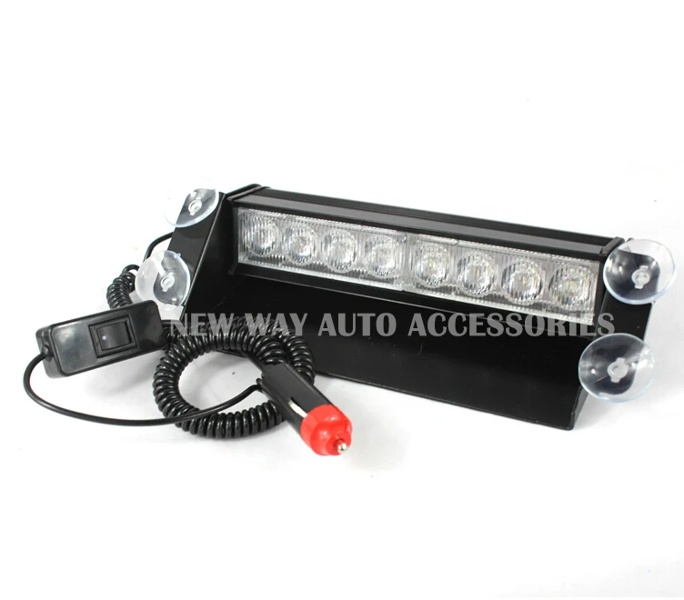 

8 Led Flash Boat Truck Car Flashing Warning Emergency Windshield Unit 3 Mode Police Strobe Light Lamp Blue Red White Amber
