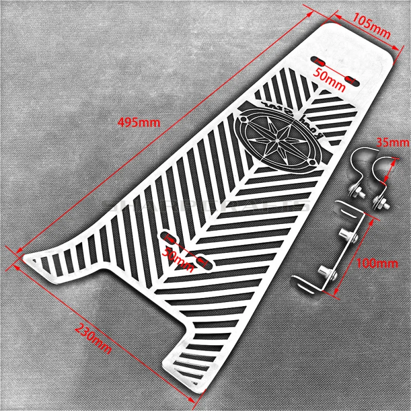 Мотоциклетный череп из полированной нержавеющей стали крышка радиатора двигателя решетка протектор для YAMAHA XV1600 XV1700 WILD ROAD STAR