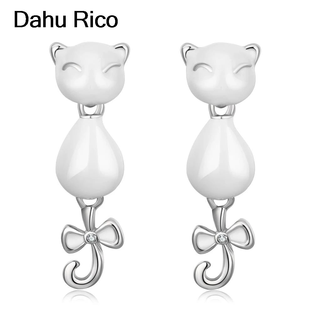 Bijuterias e acessorios сережки oorbellen boucles d'oreilles серьги белого цвета Dahu Rico серьги-гвоздики