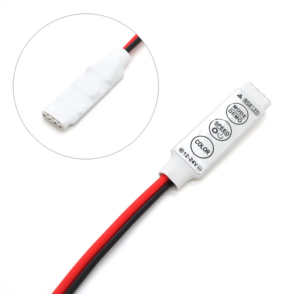 

1pcs Mini RGB Controller Dimmer Switch 19 Dynamic Modes 20 Color DC 12V 24V 3 Keys for 5050 3528 Led Strip Lamps Light
