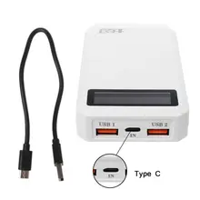 Dual USB QC 3.0+ Type C PD Output 3x 18650 Batteries DIY Power Bank Box Holder Case Fast Charger For Mobile Phone Tablet PC