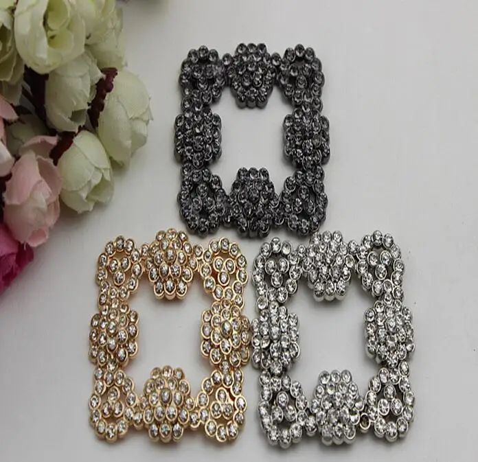 

Free shipping (2 pieces/lot) glittering 3 color diamond buckle shoes, shoes flowers, jewelry DIY fashion handbags accessories