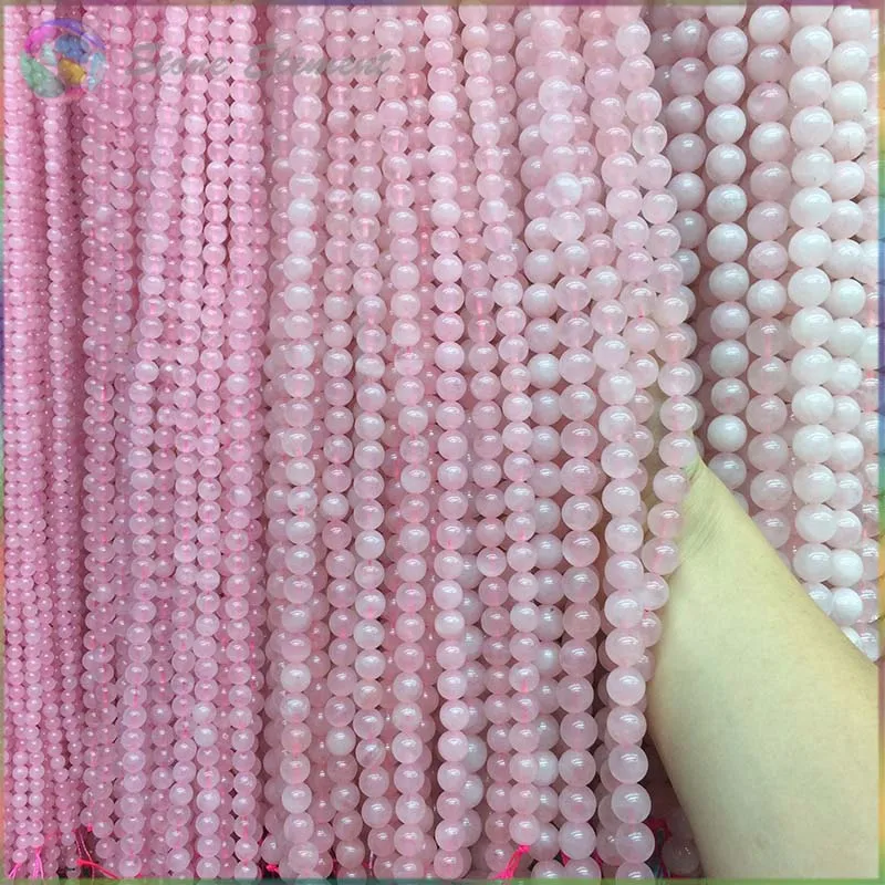 

Natural Rose Quartz Loose Round Beads 4mm,6mm,8mm,10mm,12mm 5 strands / Lot