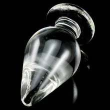New 75mm super large font b anal b font plug clear glass buttplug adult products anus