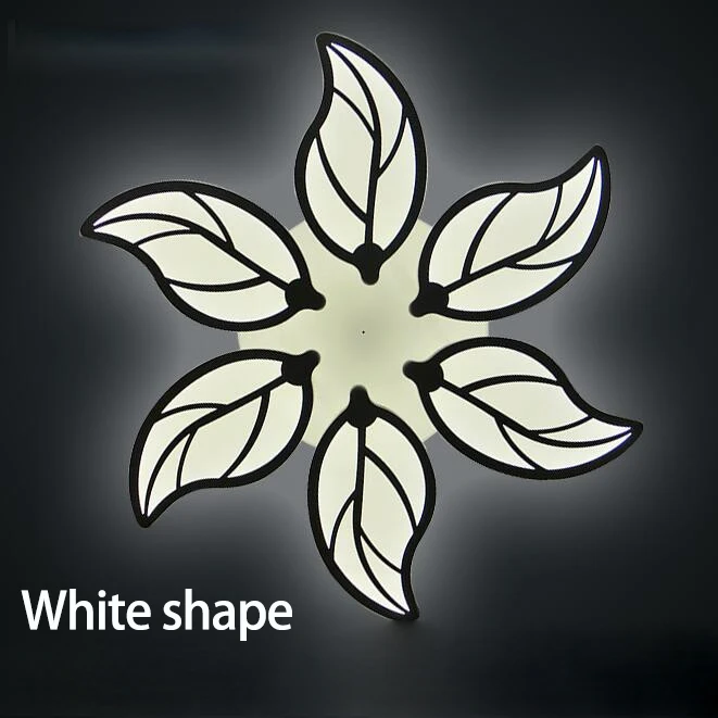 

Promotion White Modern Led Ceiling Lights For Living Study Bedroom Decoration Ceiling Lamp Fixtures Leaf shape 6 heads Dia530MM