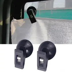 1 пара автомобильное внутреннее окно клип крепление черный всасывающий колпачок клип пластик на присоске, съемные держатель для занавеска