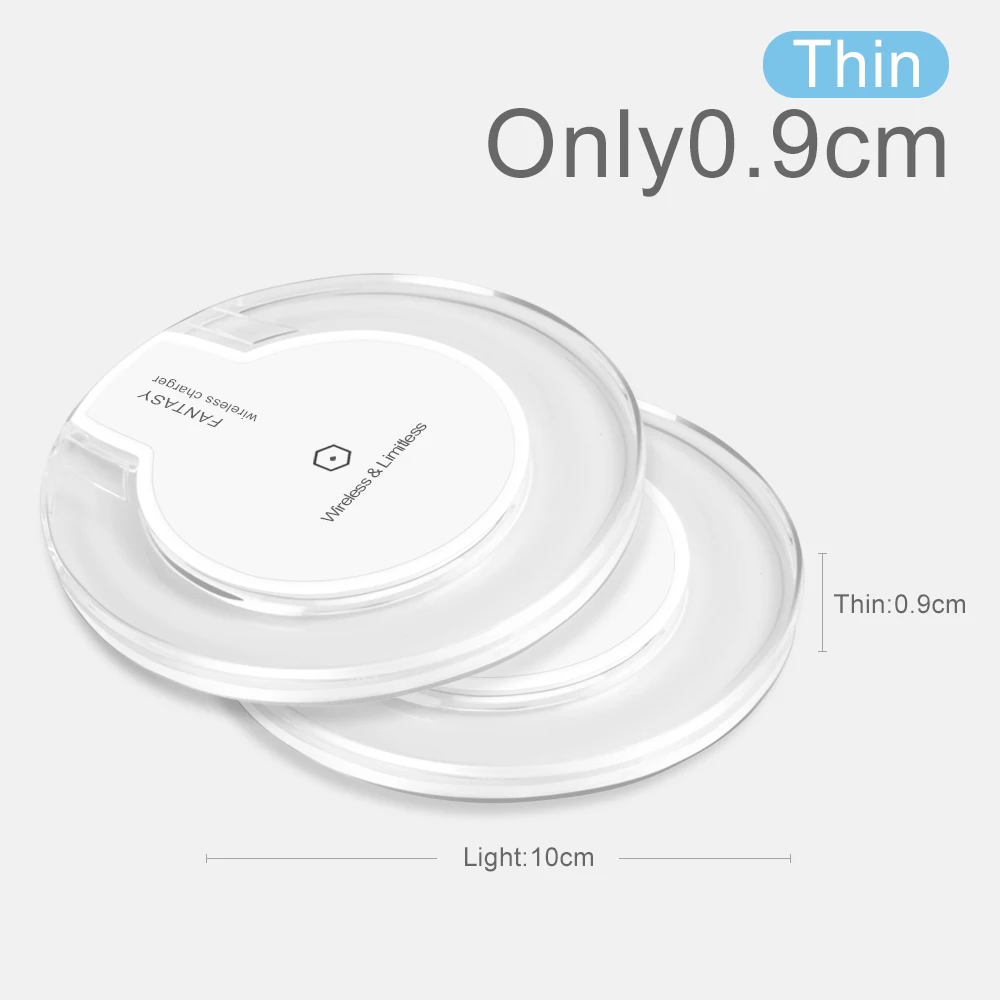 Proelio Wireless Charger Ultra Thin Led Qi Wireless Charging Pad For iphone XS X 8 Plus Samsung Huawei Mate 20 Pro Charger