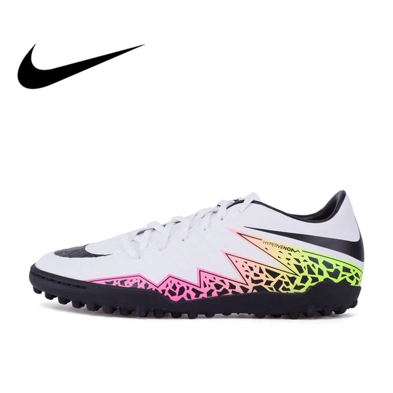 

Original NIKE Men's HYPERVENOM PHELON II TF Light Comfortable Football Soccer Shoes Outdoor Lawn Breathable Sneakers Narrow