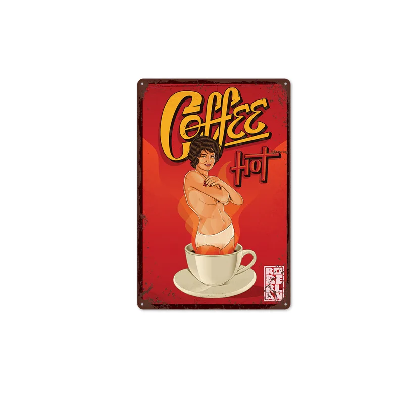 Ретро Кофе Kaffee латте чай кафе из металла Оловянная табличка Art Декоративная