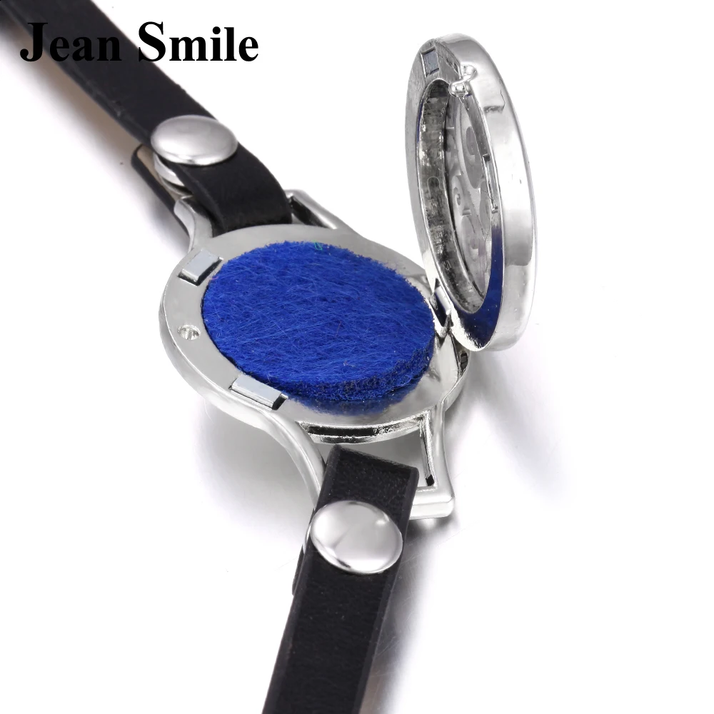 Конский браслет для ароматерапии эфирное масло диффузор медальон браслет черный кожаный браслет браслеты с 10 шт подушечками